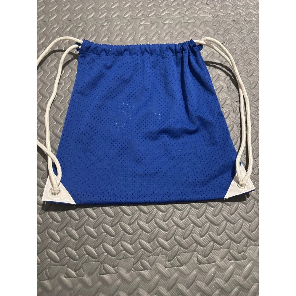 NBA Drawstring Backpack Blue White‎ Mesh Sport Gym Sack